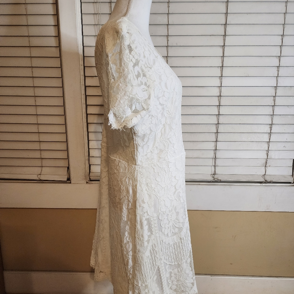 MSLG Womens Floral Lace Overlay Dress - Picture 7 of 14
